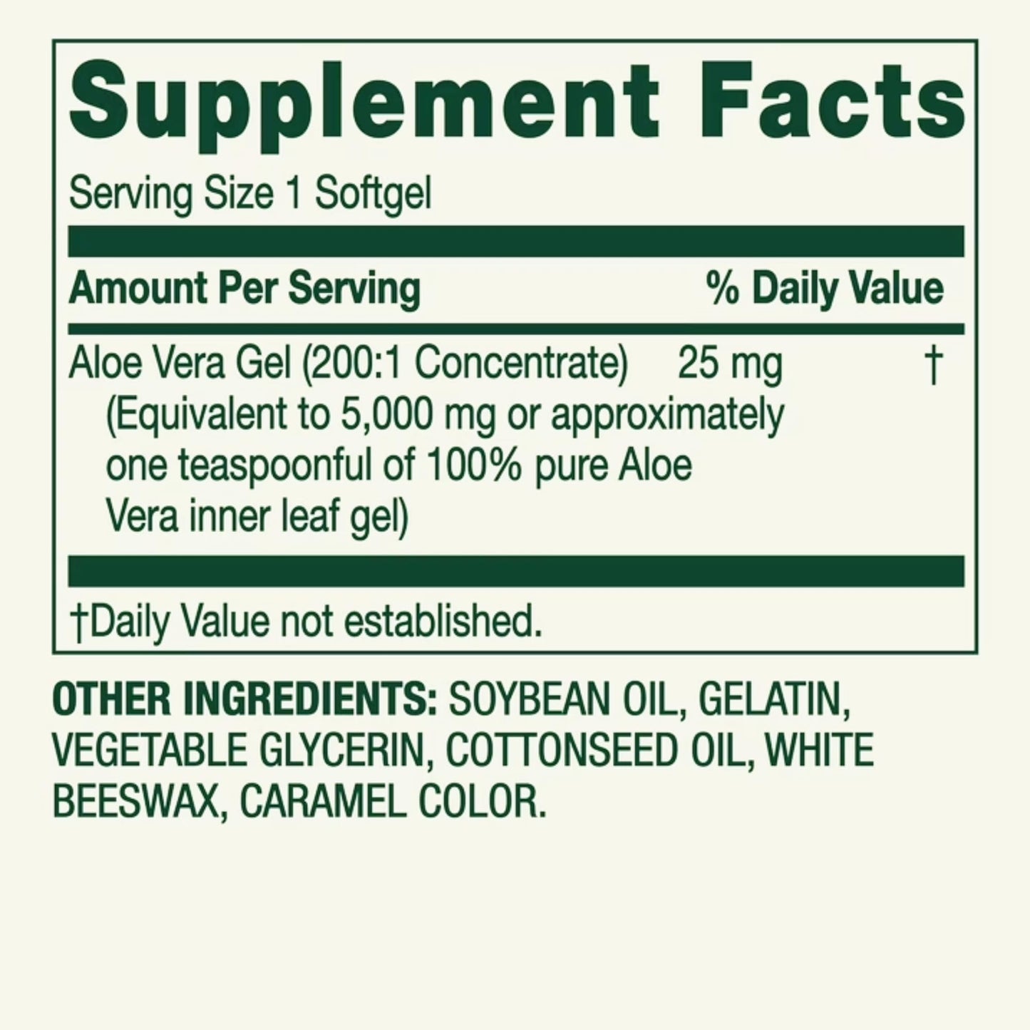 Generic Aloe Softgels 50 Count