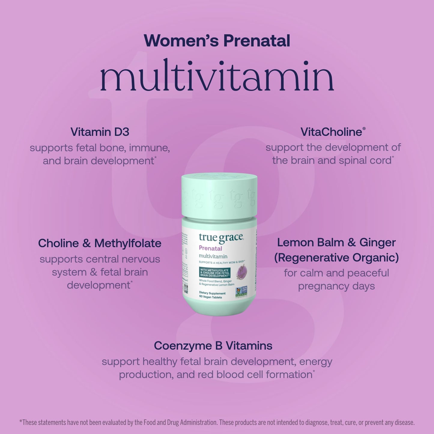 True Grace Prenatal Multivitamin Tablets, 60 Count