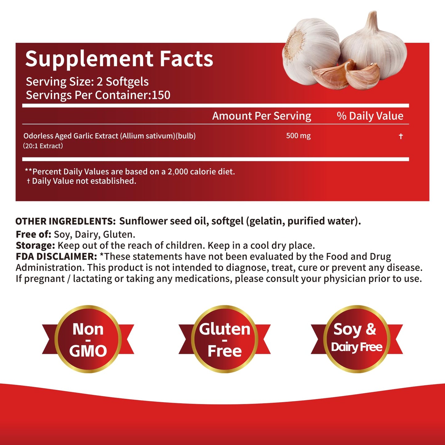 Aenlveao Aged Garlic Extract Supplements Softgels 300