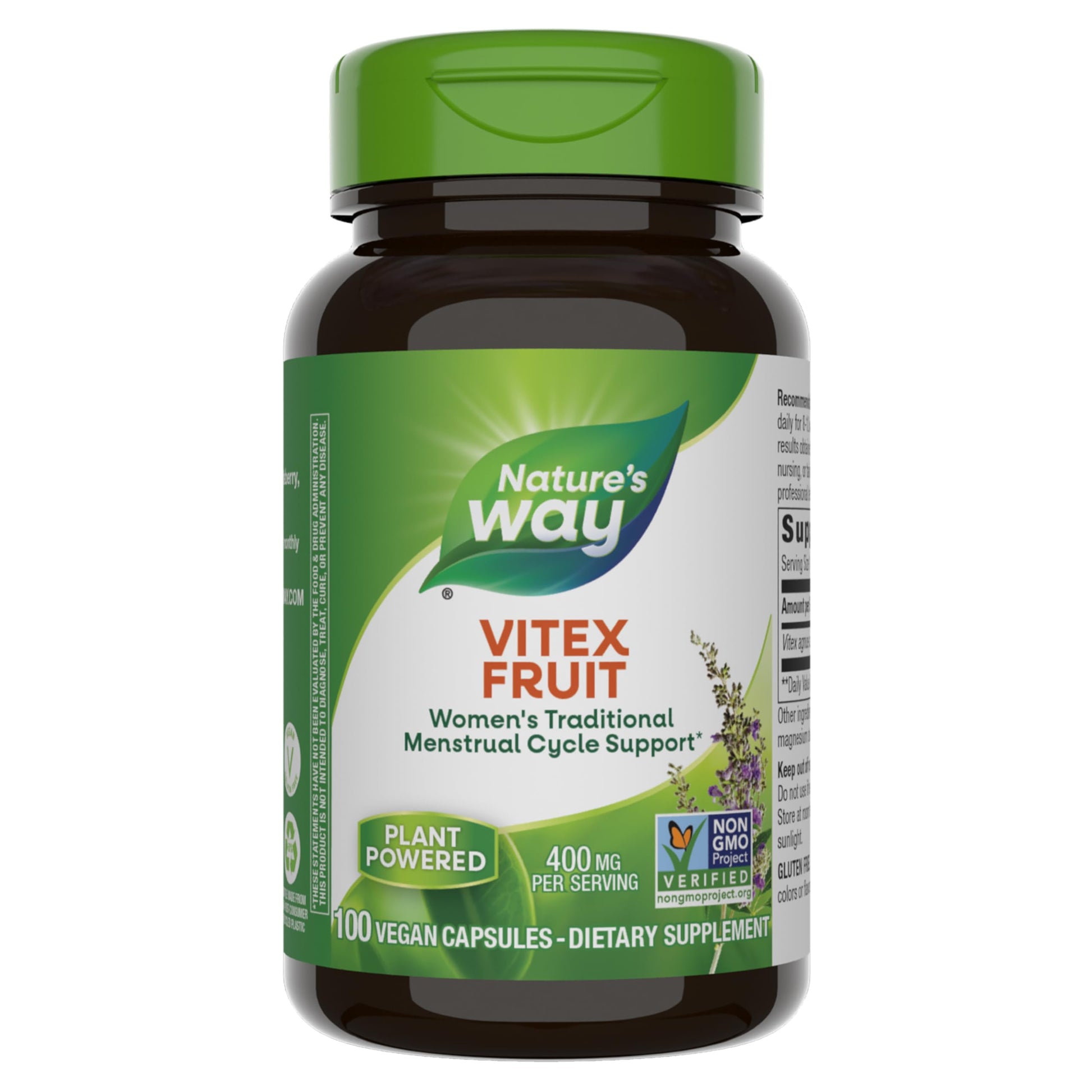 Nature's Way Vitex (Chaste Tree) Capsules, 100 Count