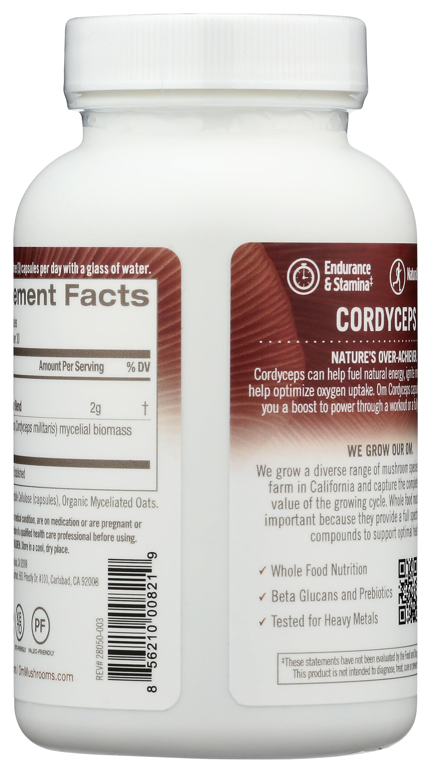 OM MUSHROOM SUPERFOOD Cordyceps Mushroom Capsules 90 Count
