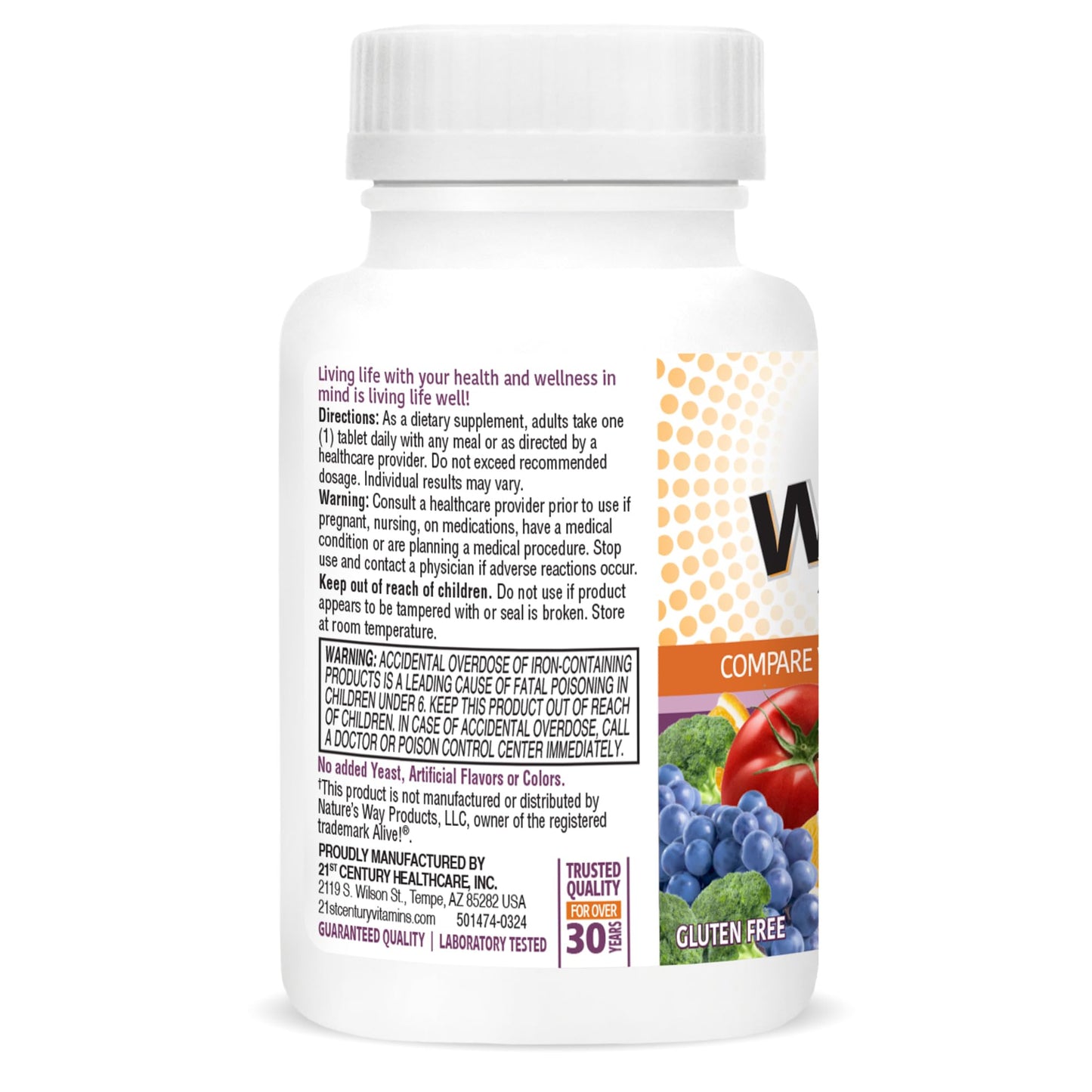 21st Century Wellify Women's Energy Multivitamins with Minerals Tablet 65 Count