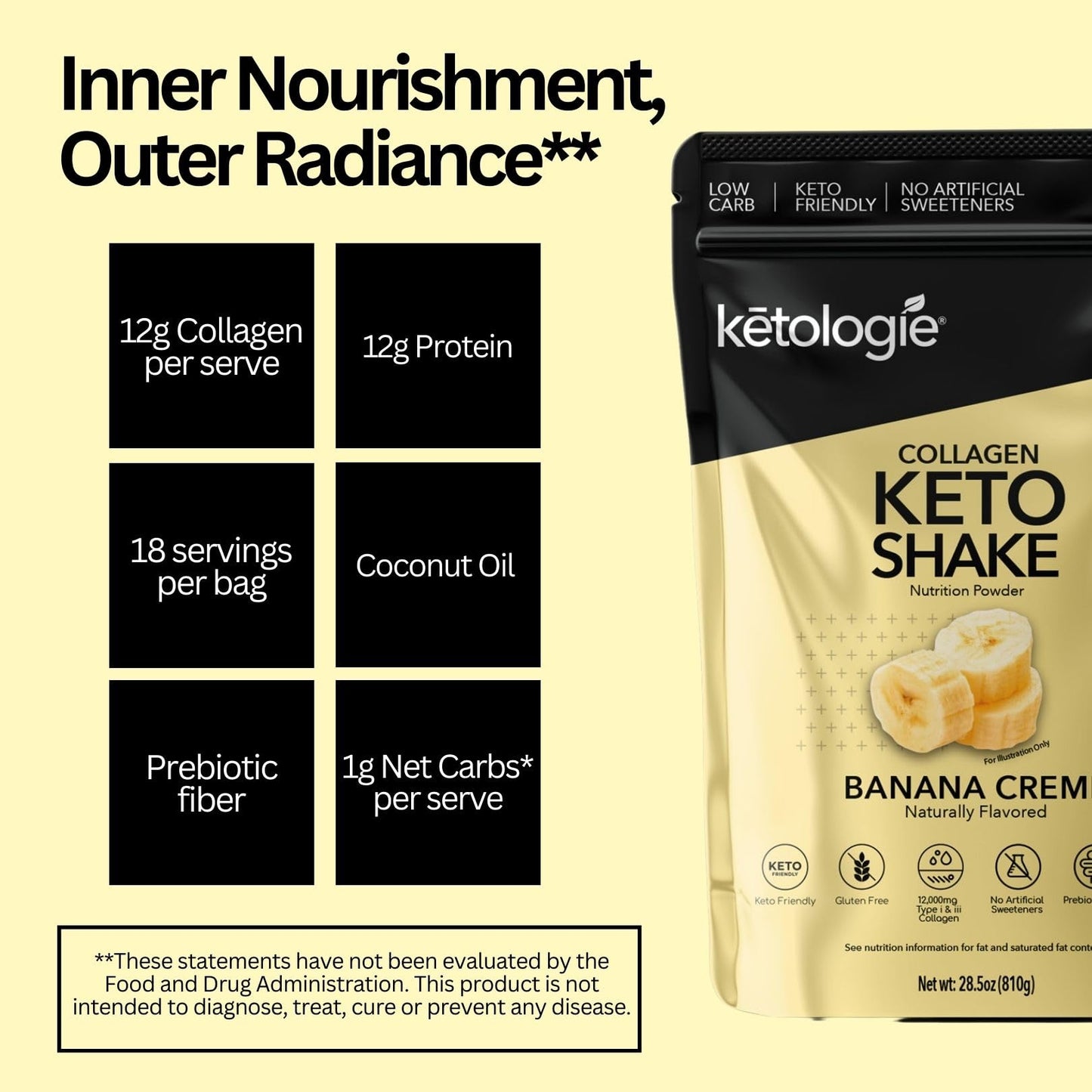 Ketologie Keto Collagen Shake Powder 28.5
