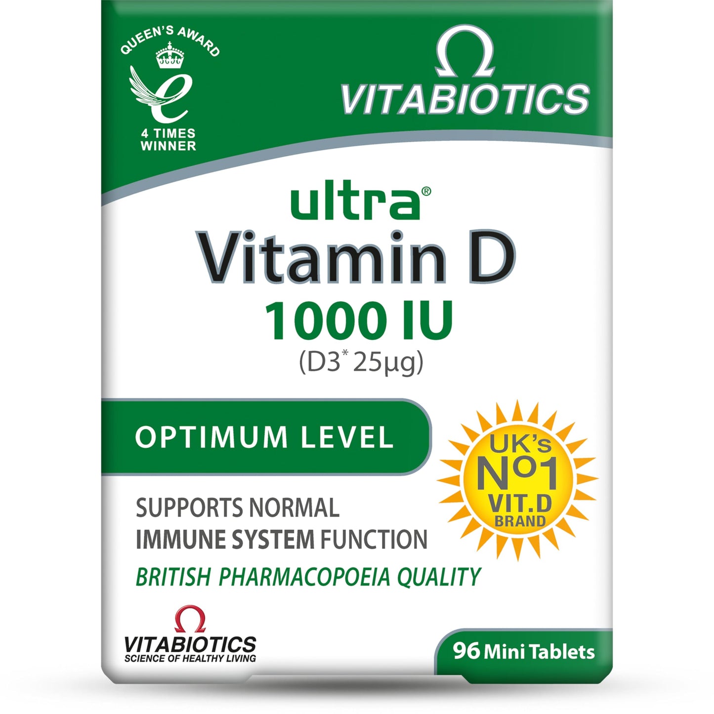 Vitabiotics Ultra Vitamin D3 Tablets 96