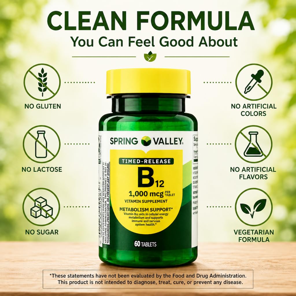 Generic Vitamin B12 Timed-Release Tablets, 1000 mcg, 60 Tablets