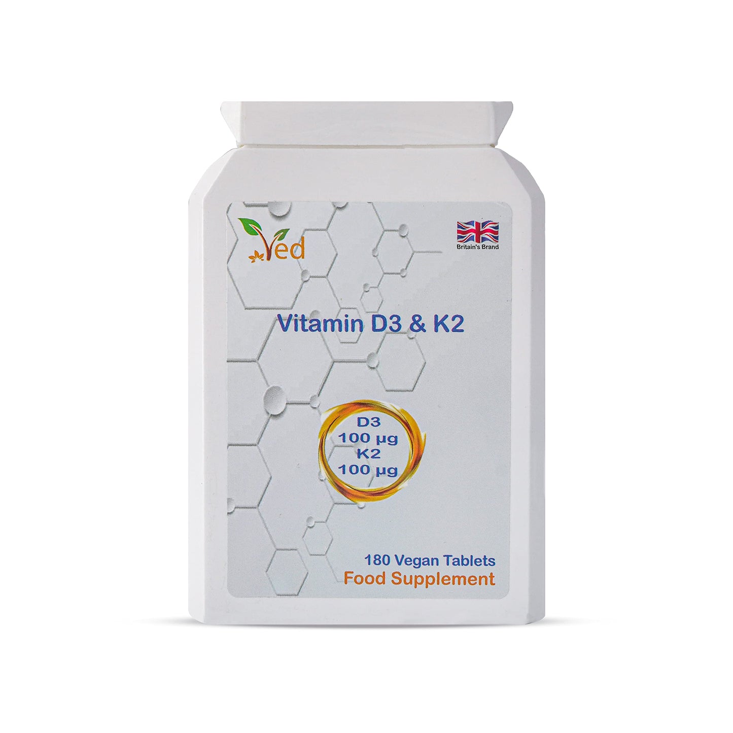 Ved Vitamin D3 K2 2 in 1 Immune Support, 180 Tablets