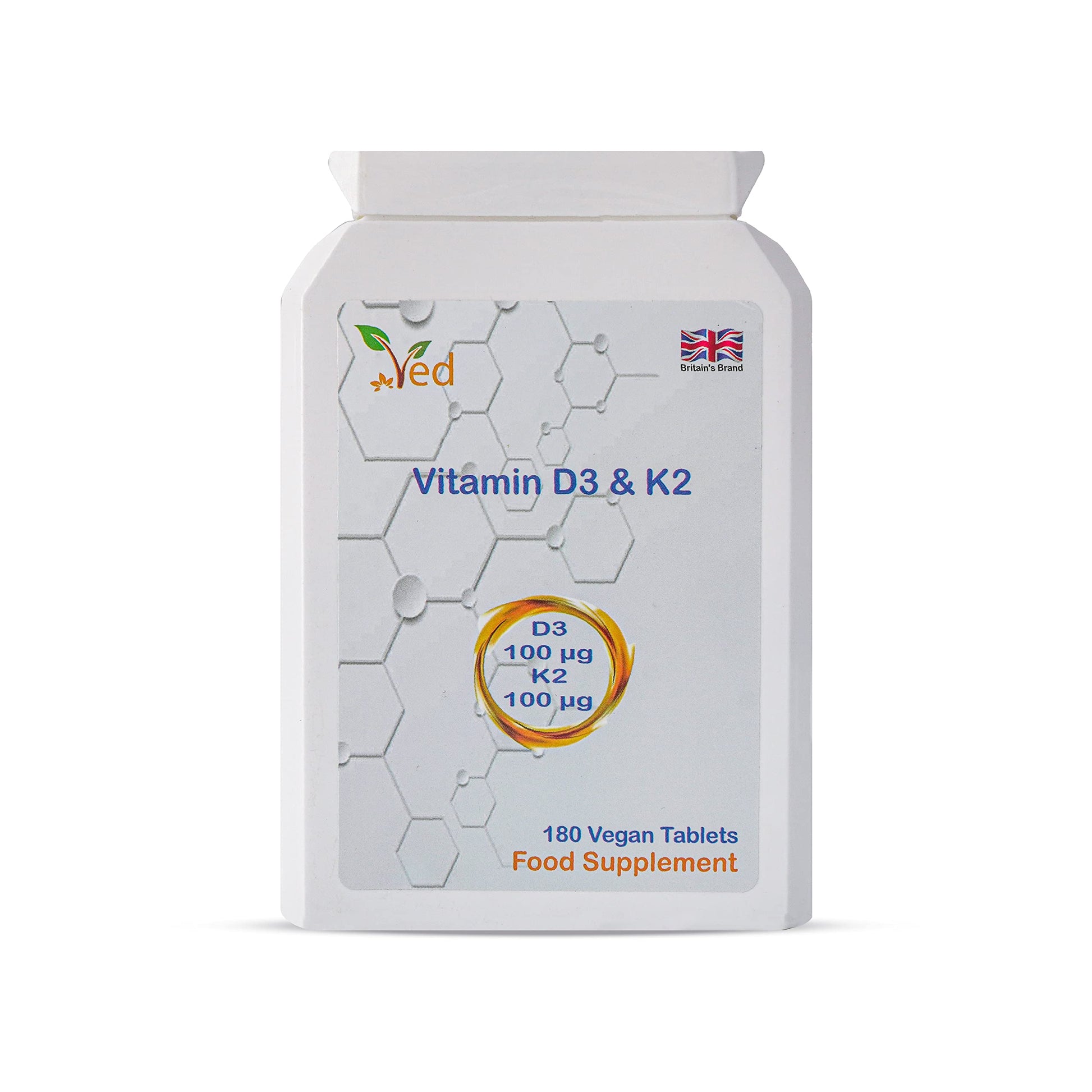 Ved Vitamin D3 K2 2 in 1 Immune Support, 180 Tablets