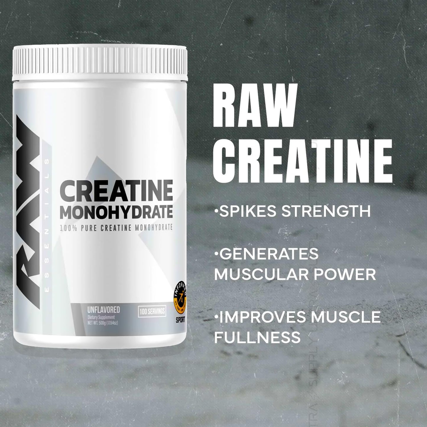 Generic Raw Creatine Monohydrate Powder, 18