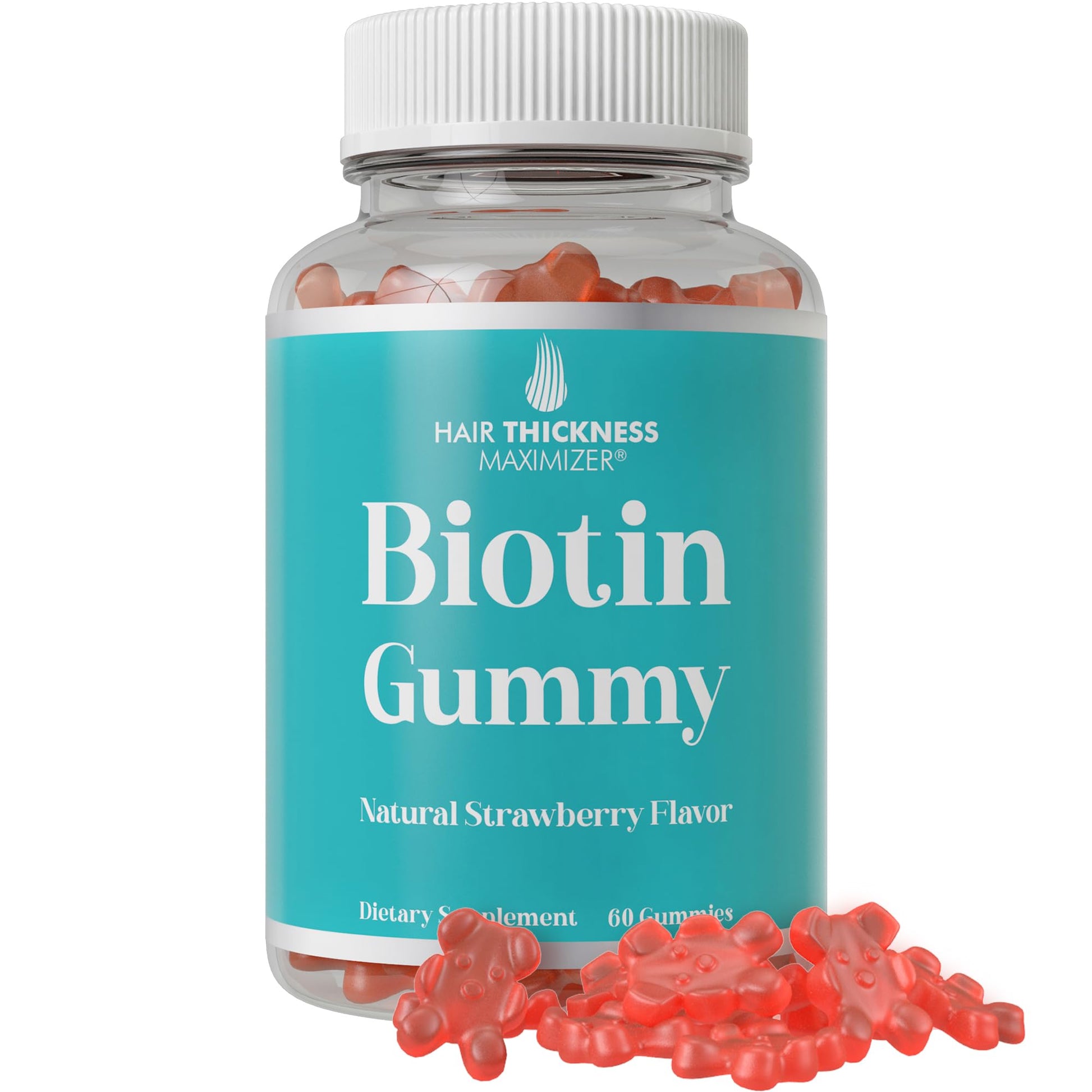 Hair Thickness Maximizer Biotin Gummies for Hair Growth, Gummy, 60 Count