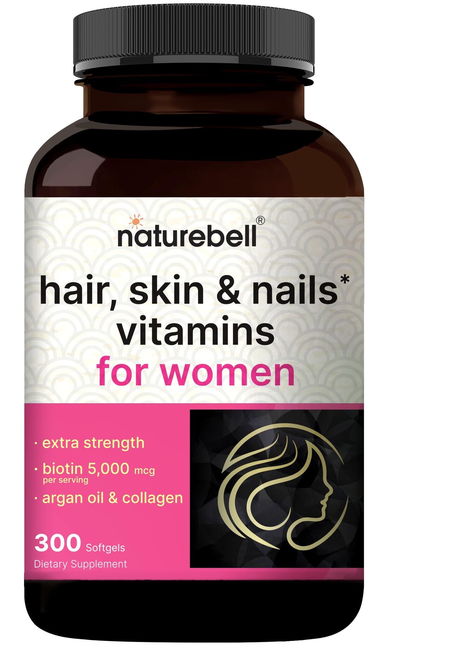 NatureBell Hair, Skin & Nails Vitamins for Women 300 Softgels