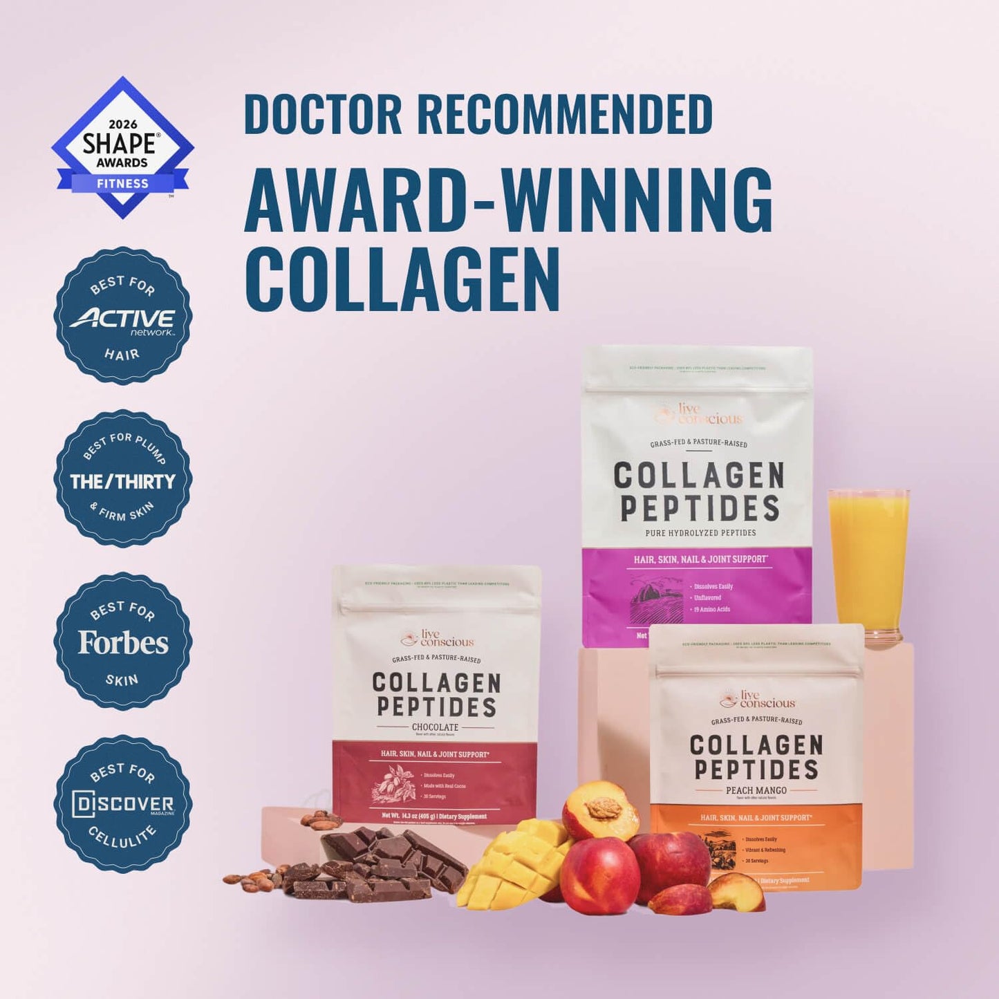 Live Conscious Collagen Peptides Powder, 16 oz