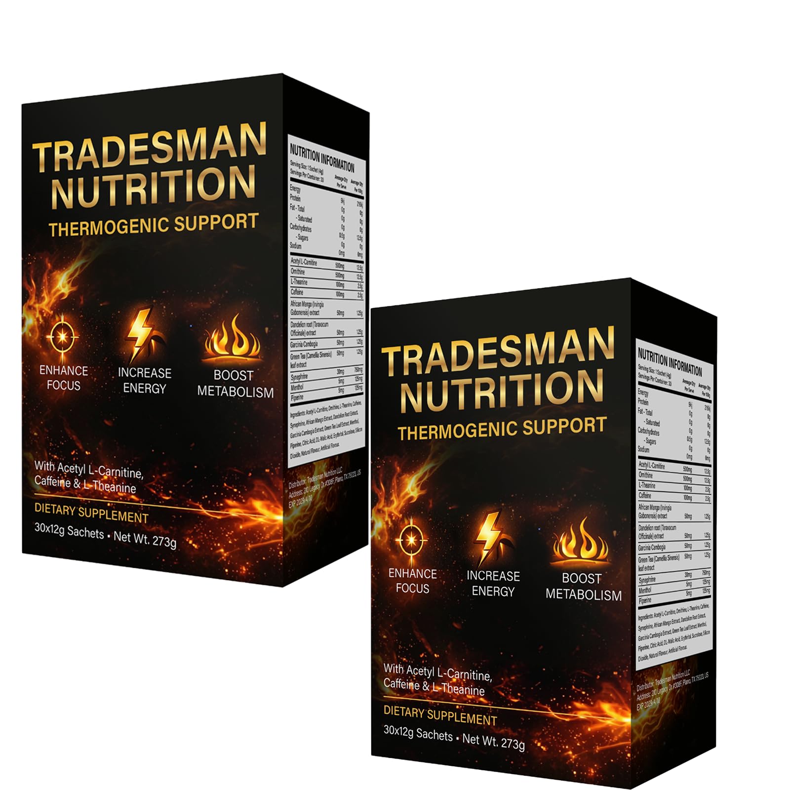TRADESMAN NUTRITION Shred Energy Drink Powder, 1