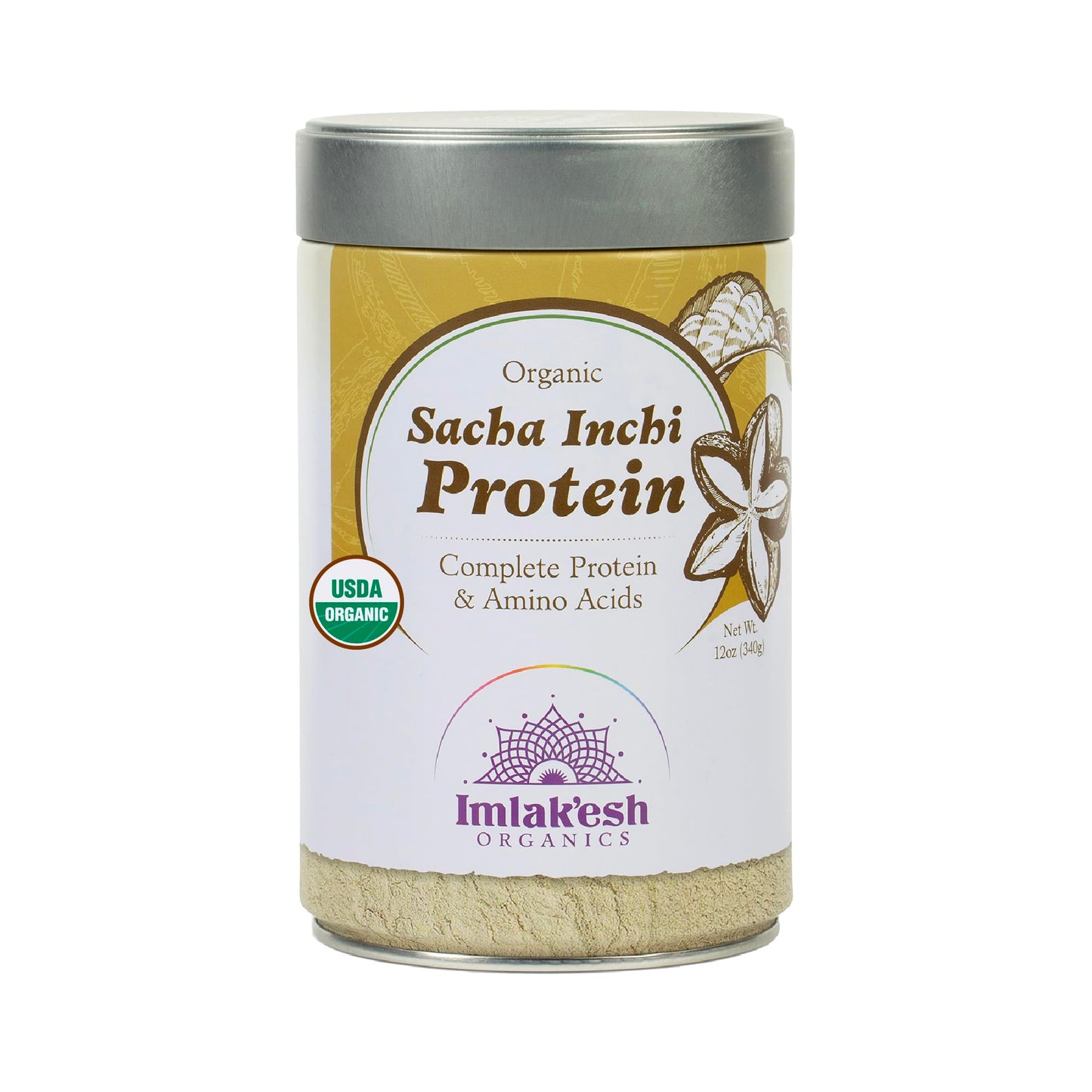 Imlak'esh Organics Sacha Inchi Protein Powder, 12 oz