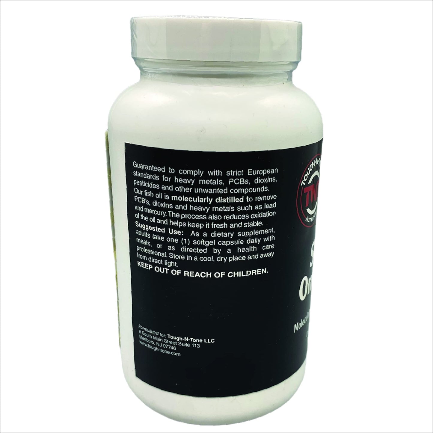 TOUGH-N-TONE Super Omega-3 High Potency Fish Oil with 300mg EPA and 200mg DHA Softgels 120 Count