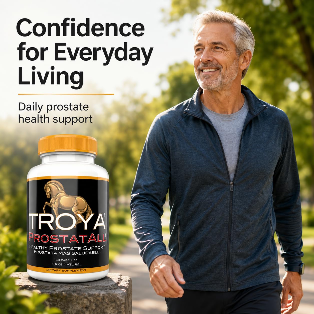 PROSTATALL Prostate Supplement Saw Palmetto, Zinc, Stinging Nettle & Pumpkin Seed Extract Capsule, 60 Capsules