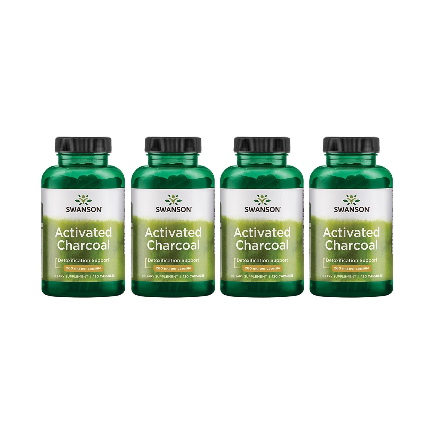 Swanson Activated Charcoal Digestive Support 480 Capsules
