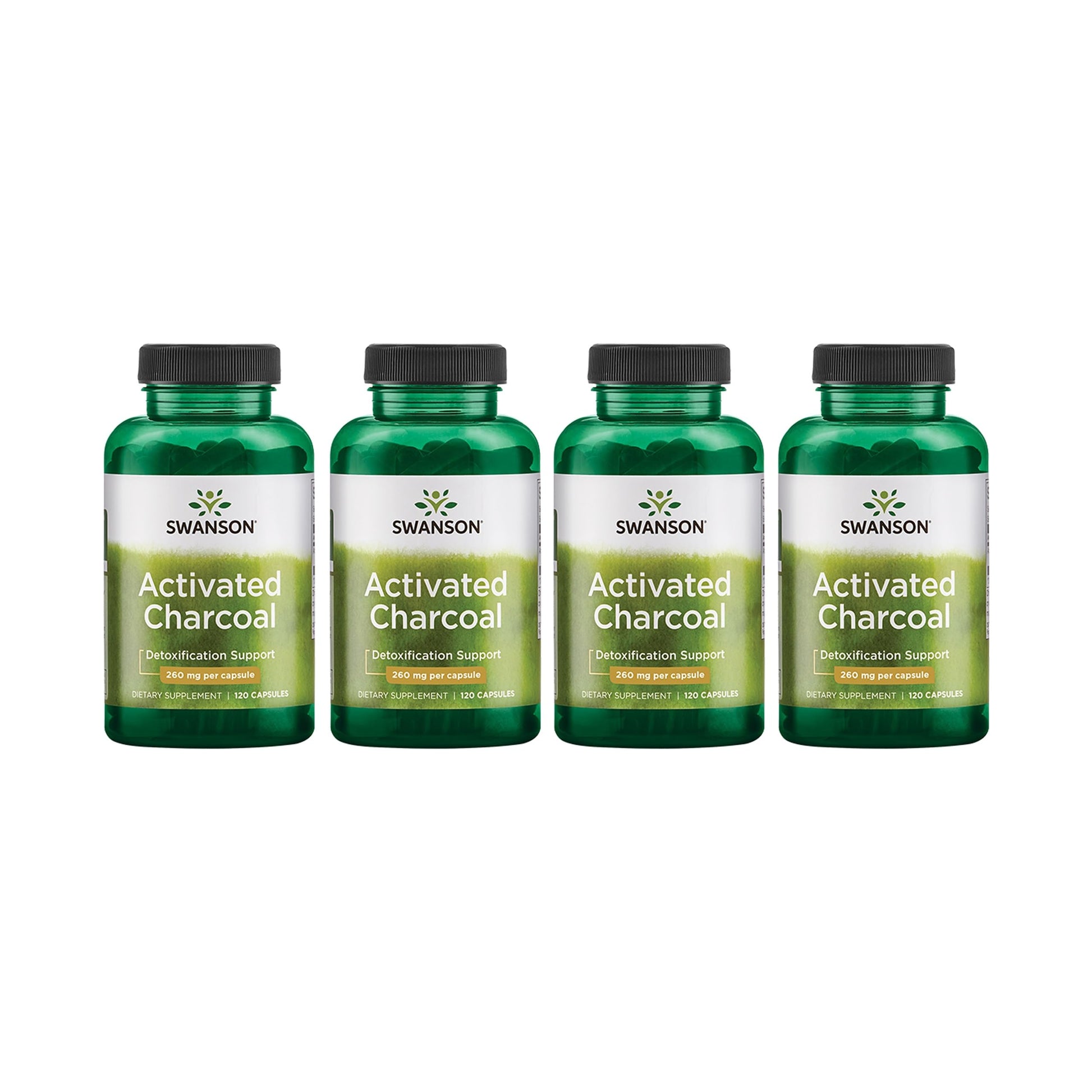Swanson Activated Charcoal Digestive Support 480 Capsules
