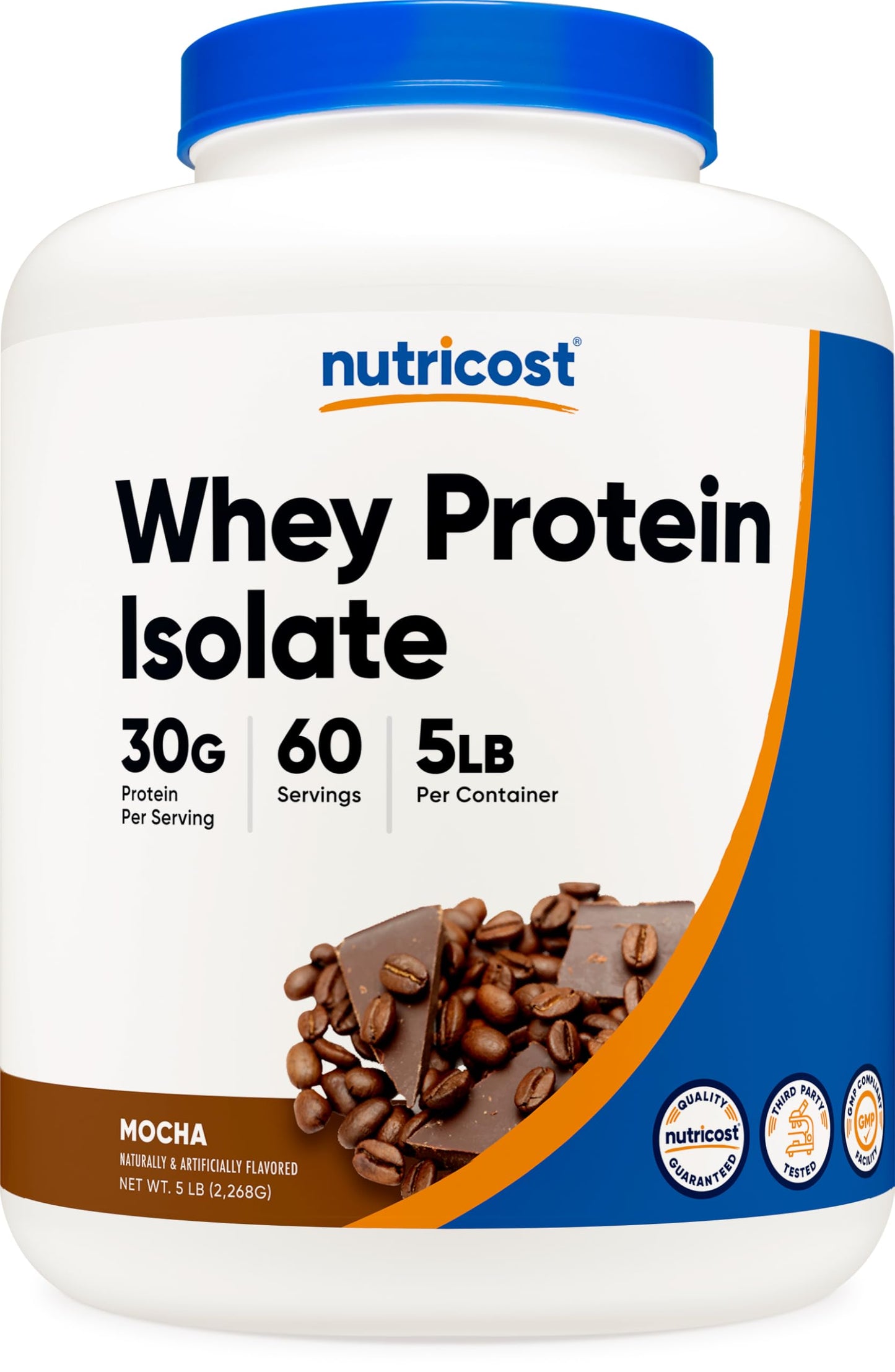 Nutricost Whey Protein Isolate Powder (Mocha), 80 Servings