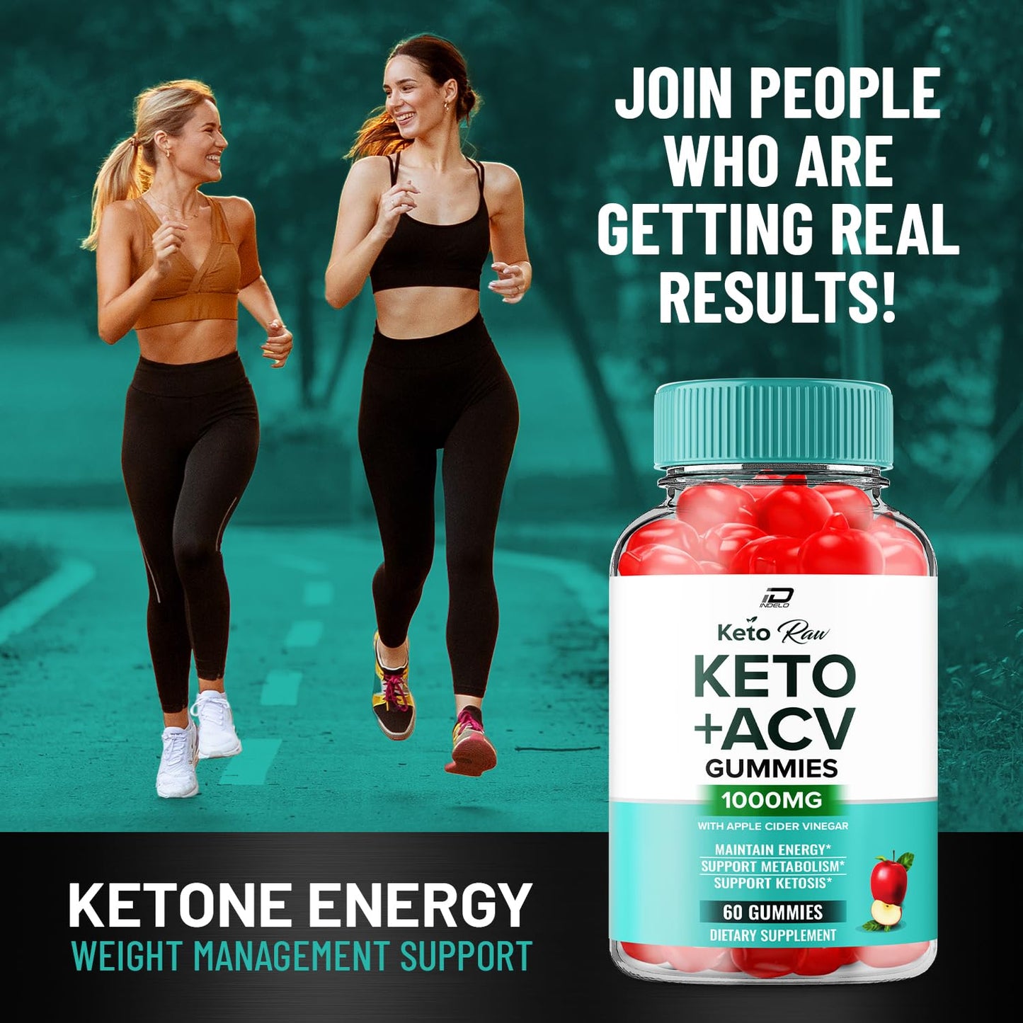 Indelo Keto Raw ACV Gummies 120 Count