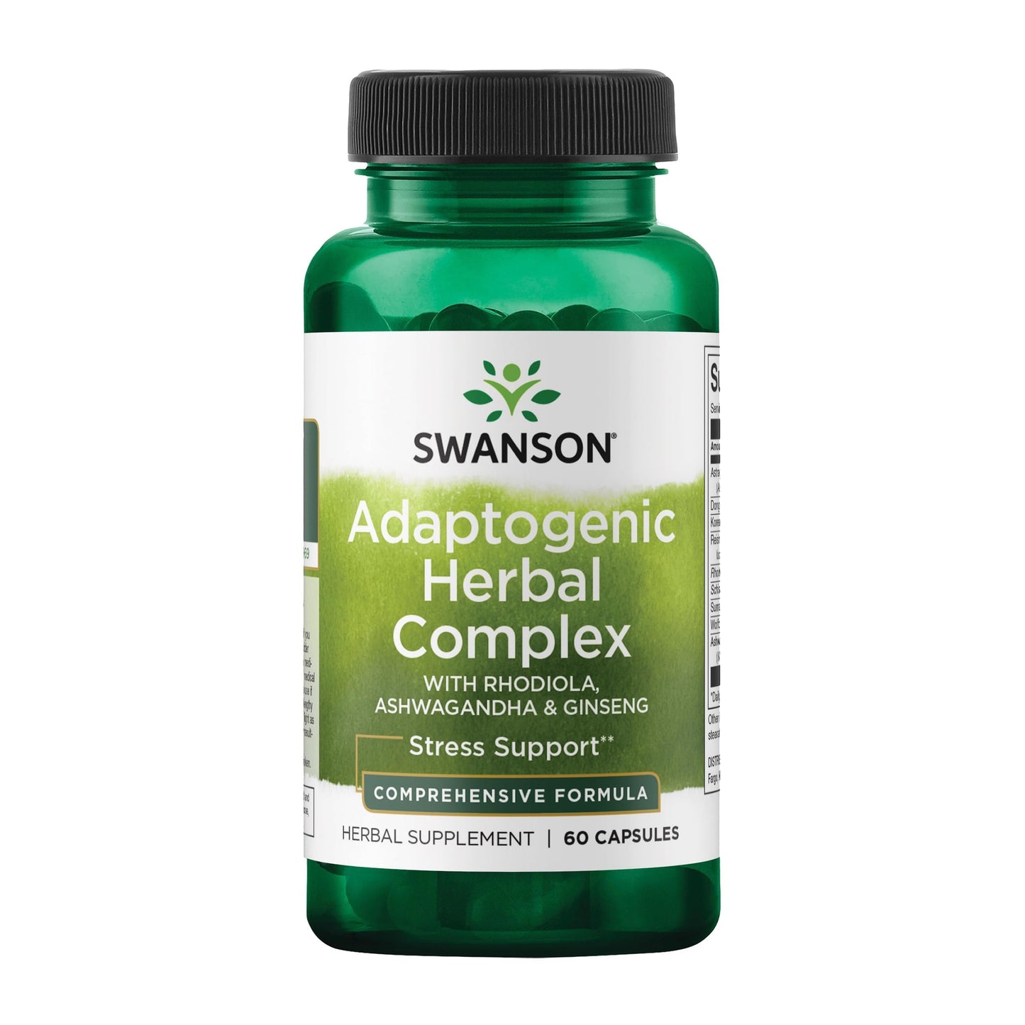Swanson Rhodiola Ashwagandha Ginseng Complex Vegan Capsules, 60 Capsules