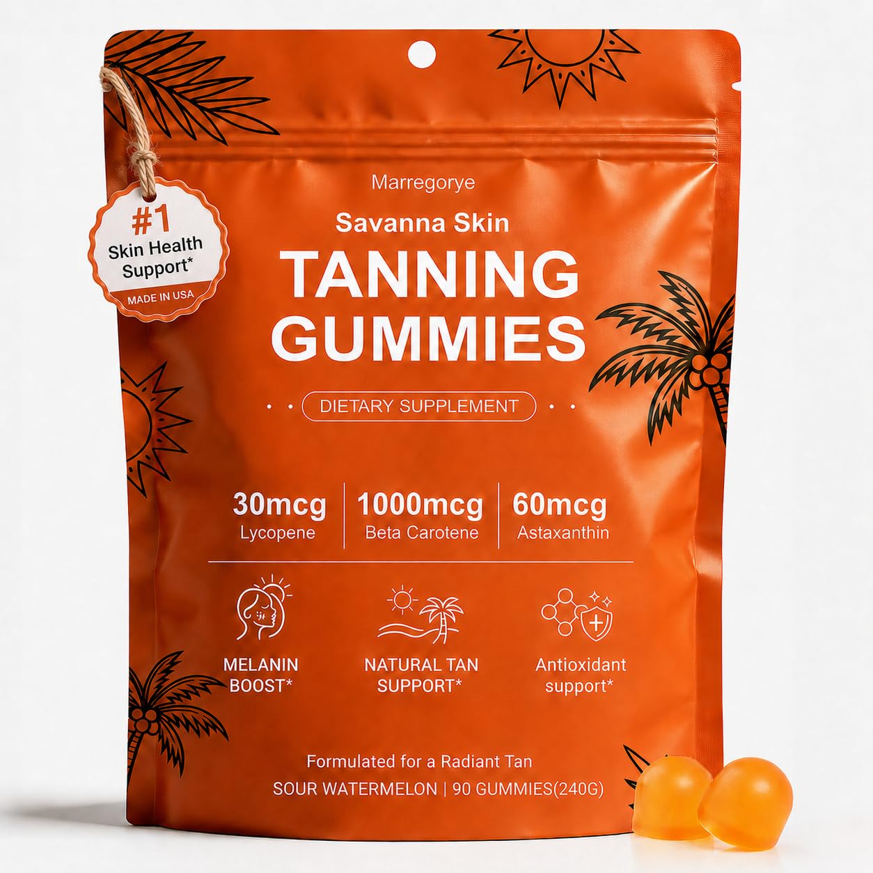 Marregorye Savanna Skin Tanning Gummies 90 Gummies