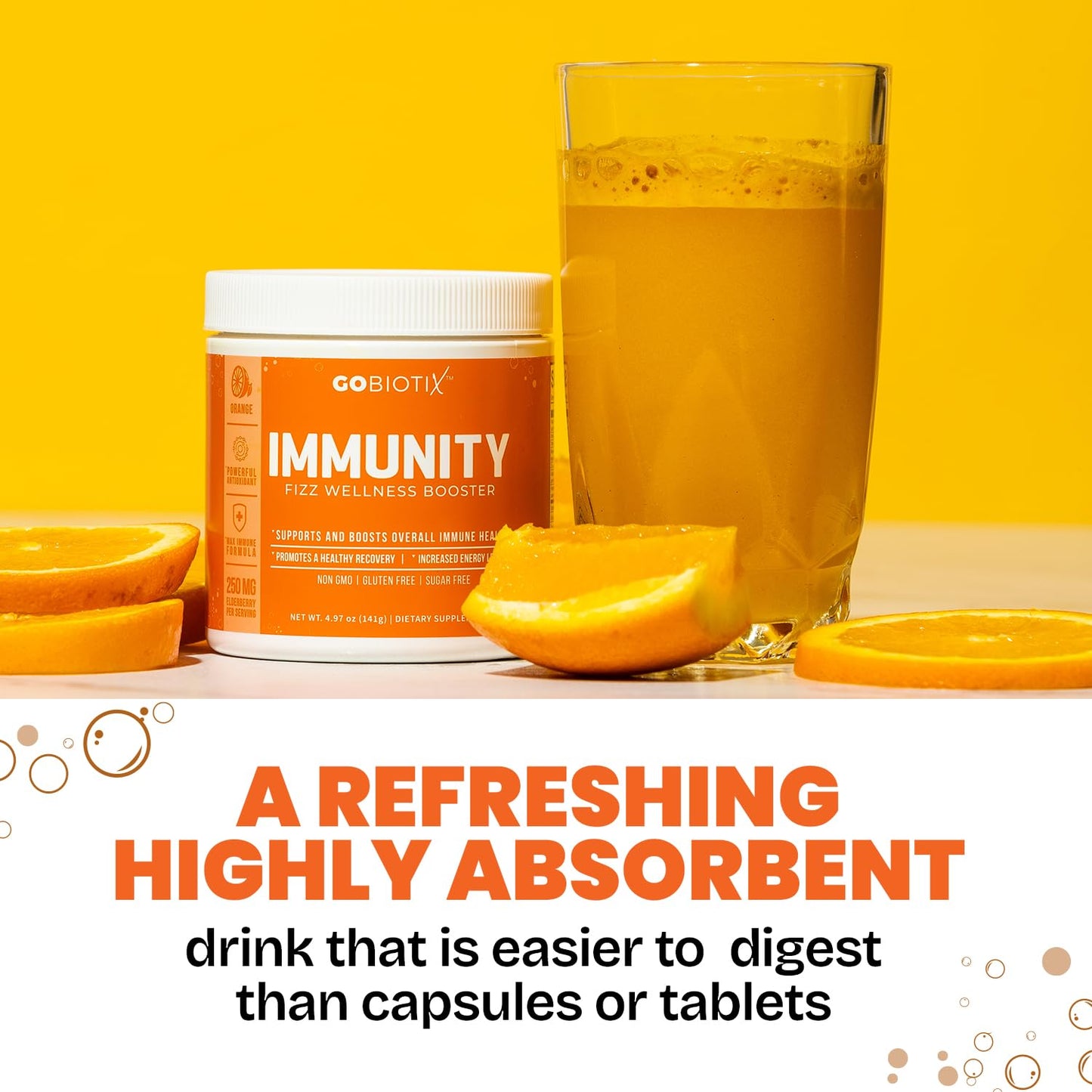 GOBIOTIX Vitamin C Immune Defense Support Powder, 4.97 Ounces
