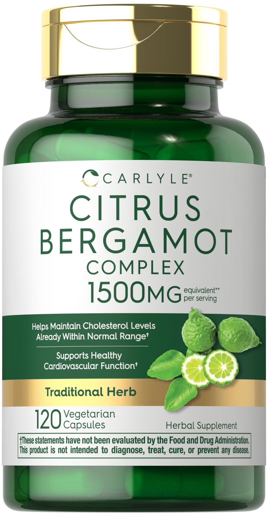 Carlyle Citrus Bergamot Supplement Extract Complex 120 Capsules