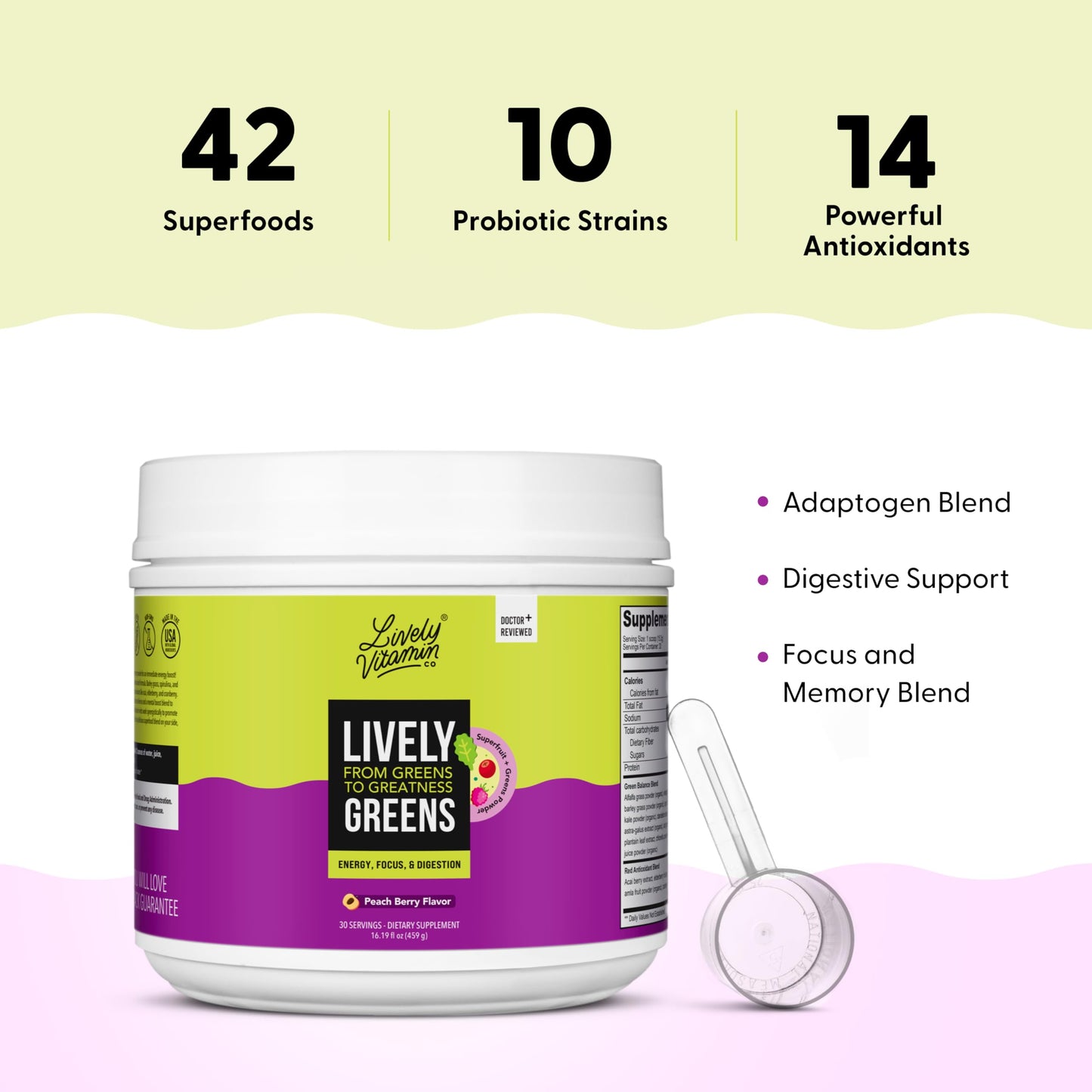 LIVELY VITAMIN CO Lively Greens w/Reds Powder 16.19 oz
