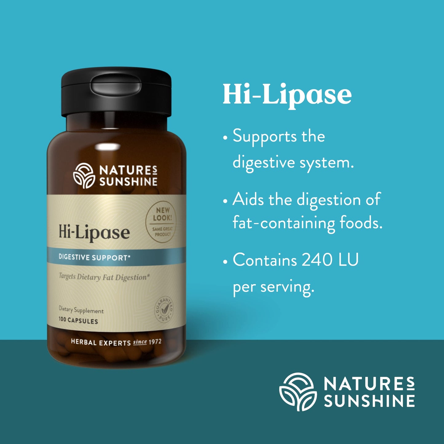 Nature's Sunshine Hi-Lipase Capsules 100