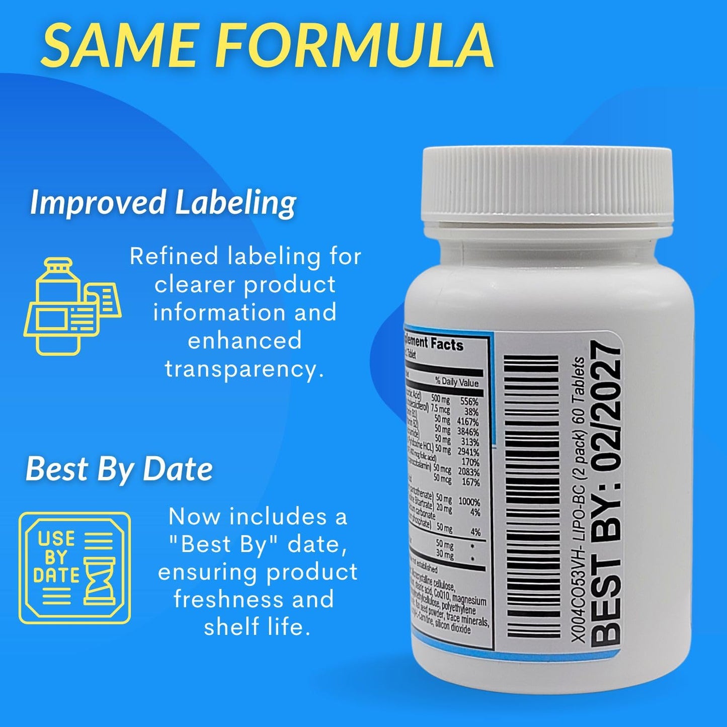 ES Global Brands Legere Lipo-BC B-Complex Lipotropic Pills Tablet, 1 Count
