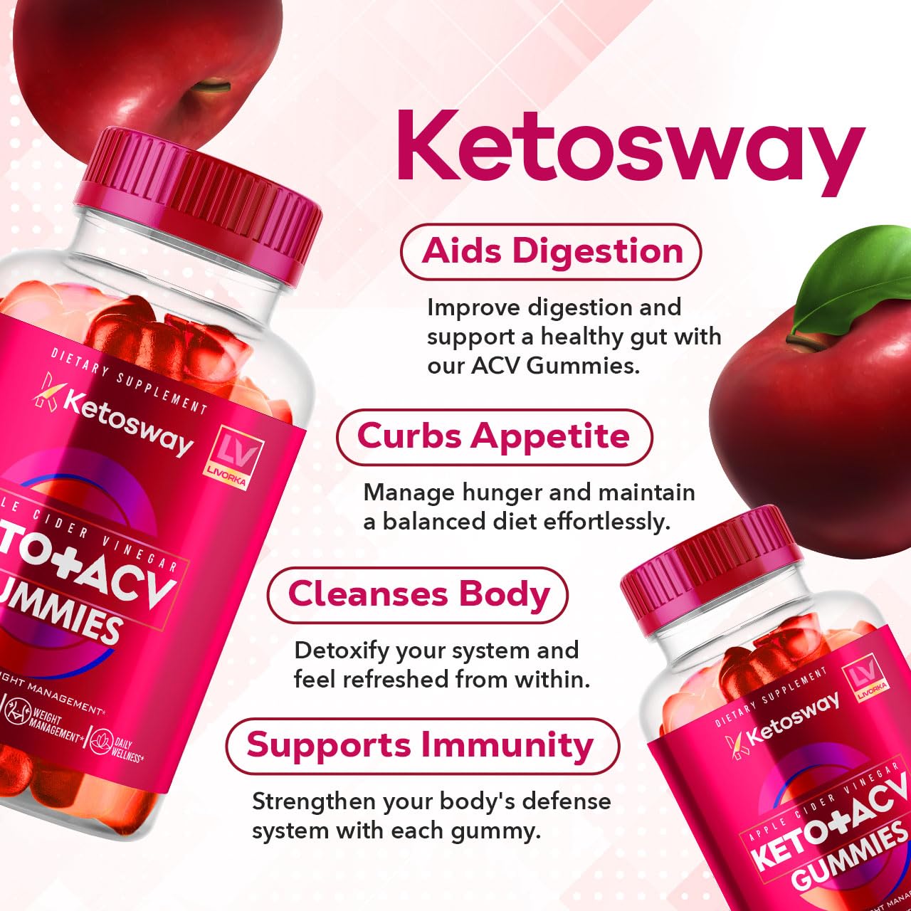 LIVORKA Ketosway Keto ACV Gummies 300 Gummies