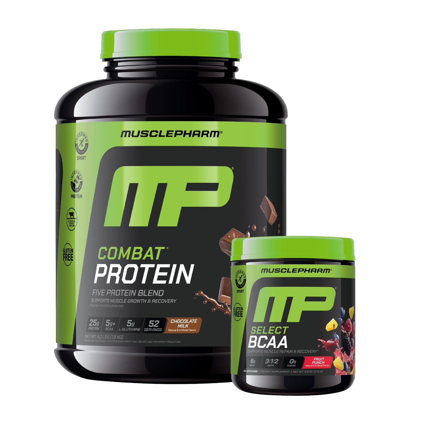 Muscle Pharm Combat 4lb Chocolate Protein Powder, 73.1 Servings