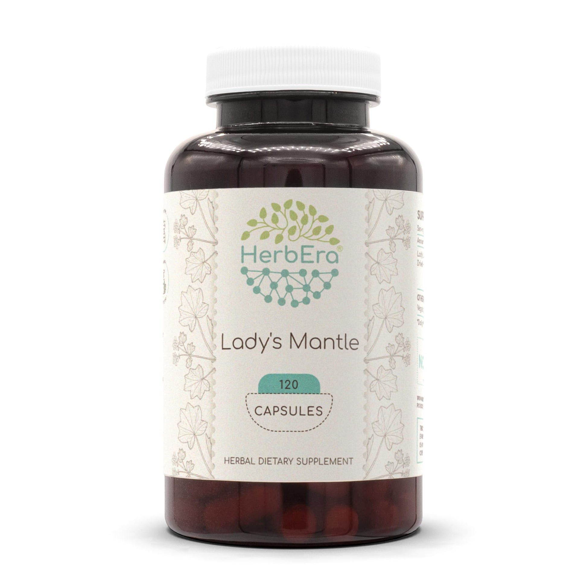 HerbEra Lady's Mantle 400 mg Dried Herb Capsules, 120 Count
