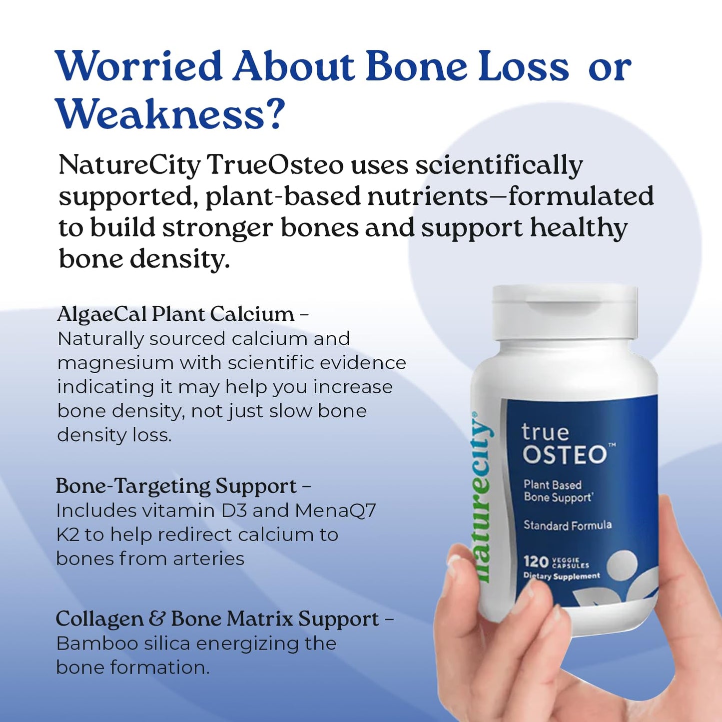 NatureCity True-Osteo Plant-Based Supplement for Bone Strength Capsule 240 Capsules