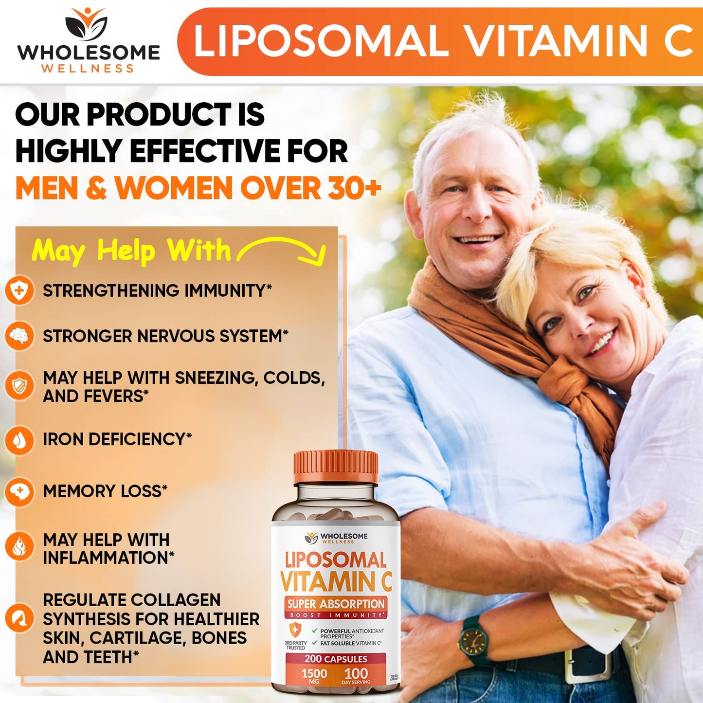 Wholesome Wellness Liposomal Vitamin C Capsules, 320 Capsules