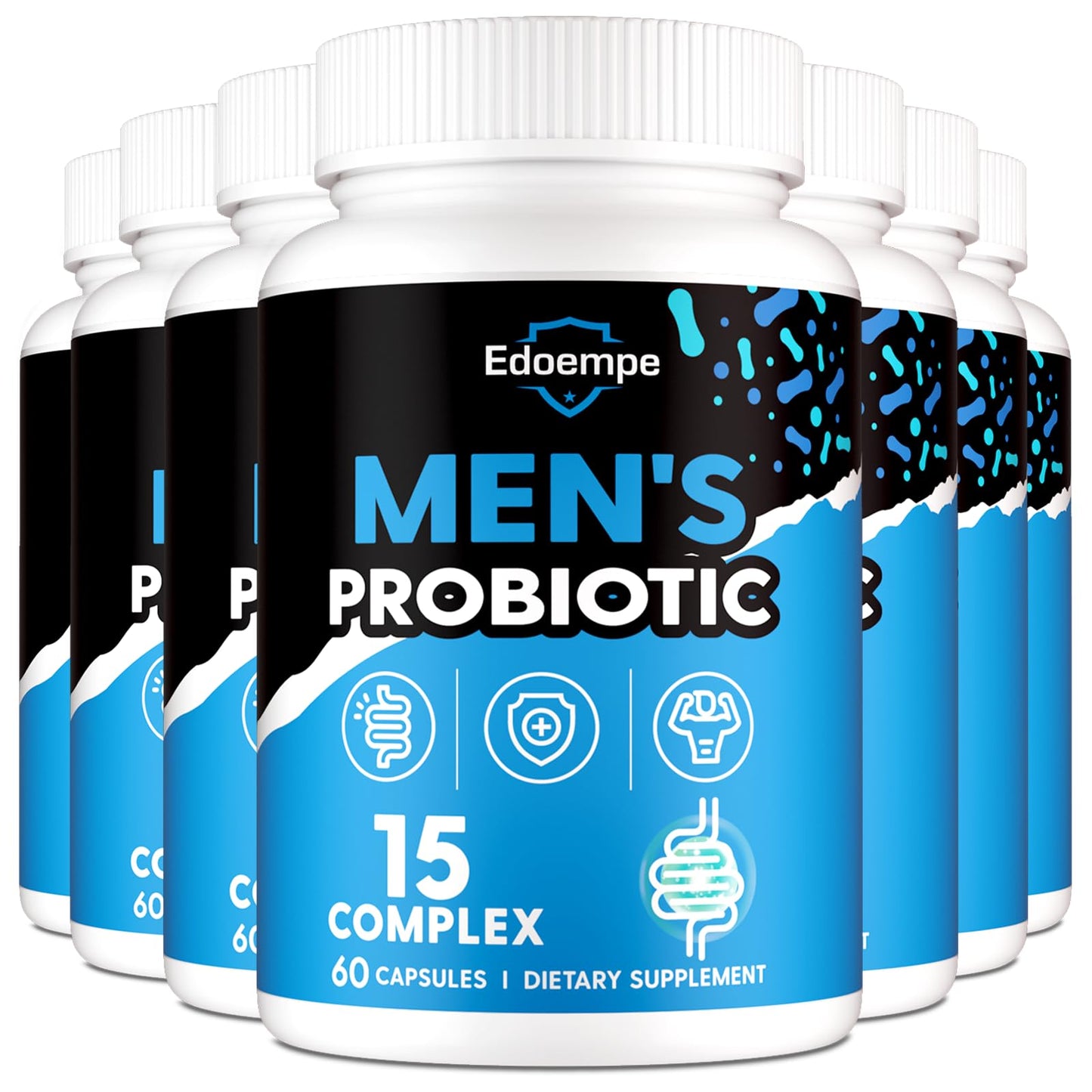 Edoempe Probiotics for Men, 500 Billion CFUs, 12 Strains, Cranberry, Goji, Turmeric & Amla, Shelf Stable, 420 Capsules