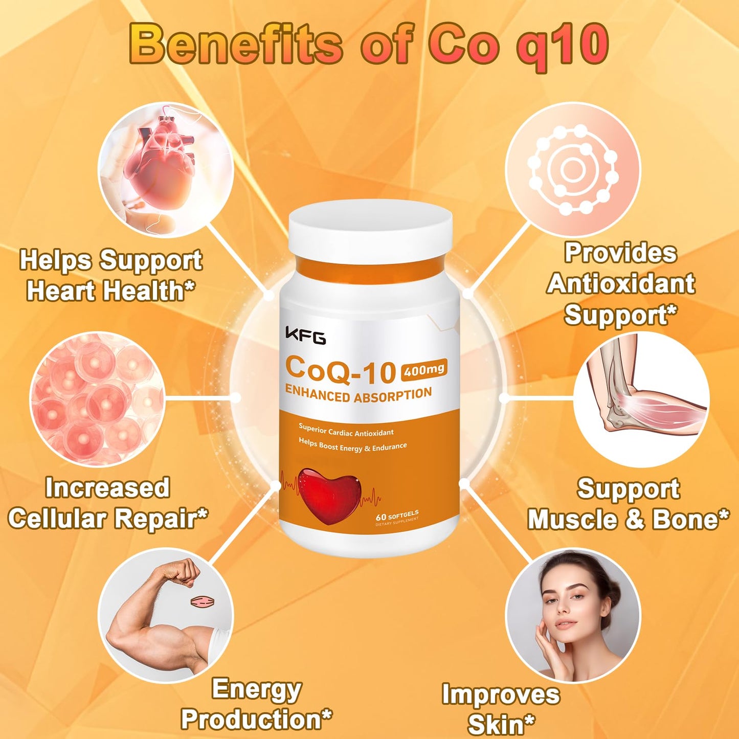 KFG CoQ10 400mg Softgel 60 Count