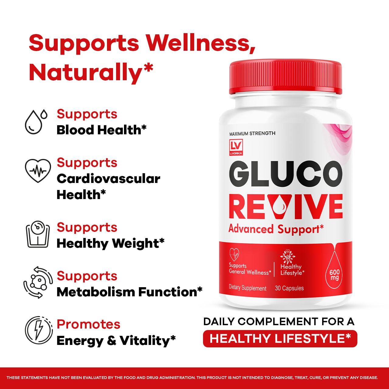 LIVORKA Gluco Revive Capsules, 30 Count