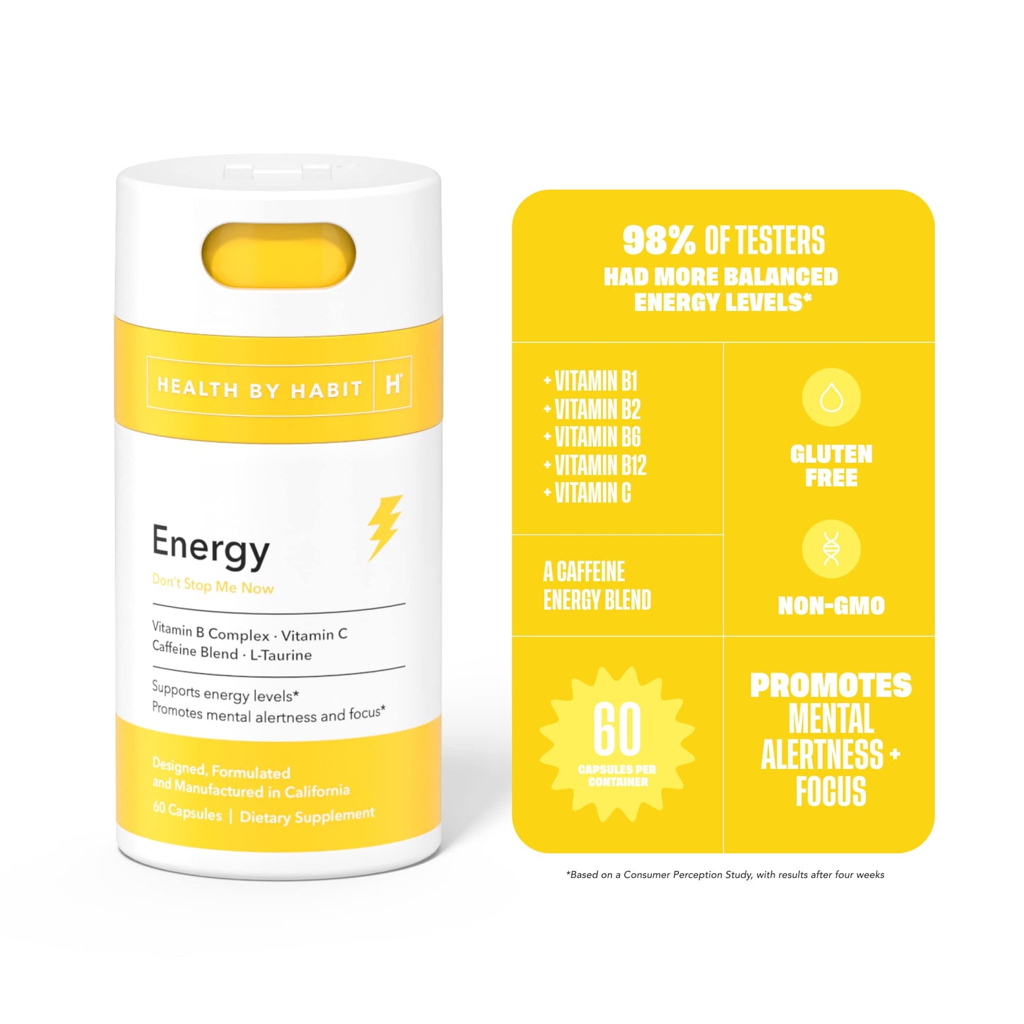 Health By Habit Energy Supplement 120 Capsules