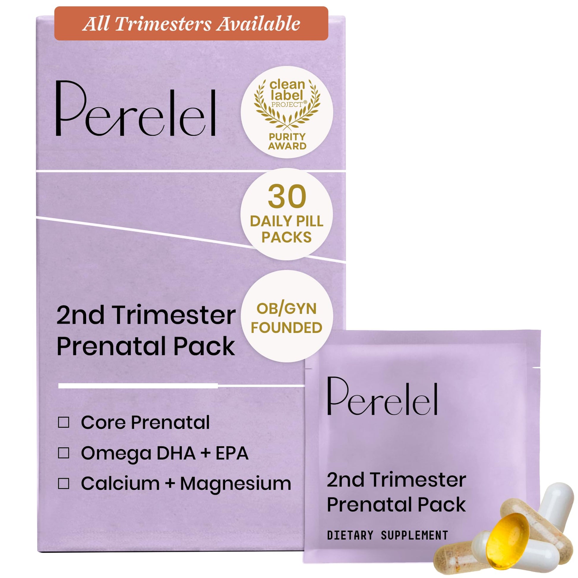 Perelel 2nd Trimester Prenatal Pack Capsule 30 Count