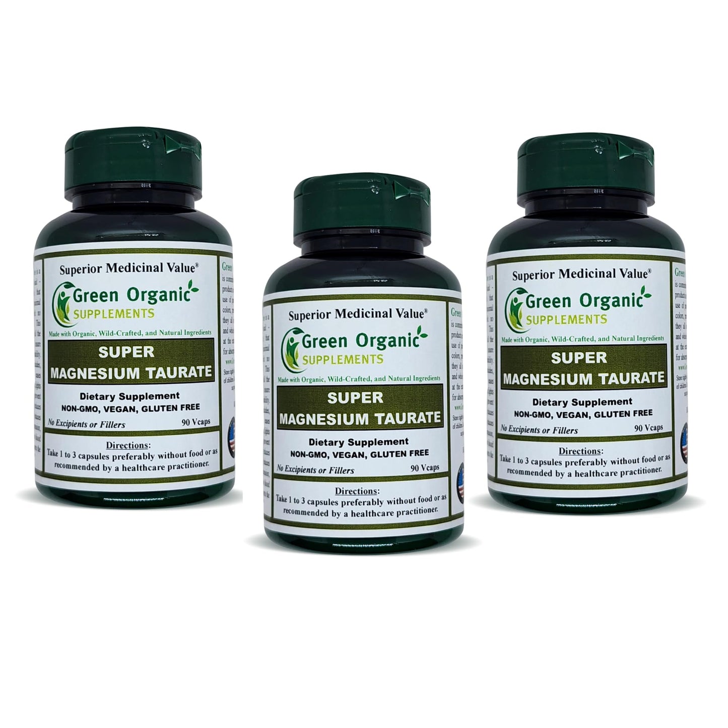 Green Organic Supplements Magnesium Taurate Capsules 270 Capsules