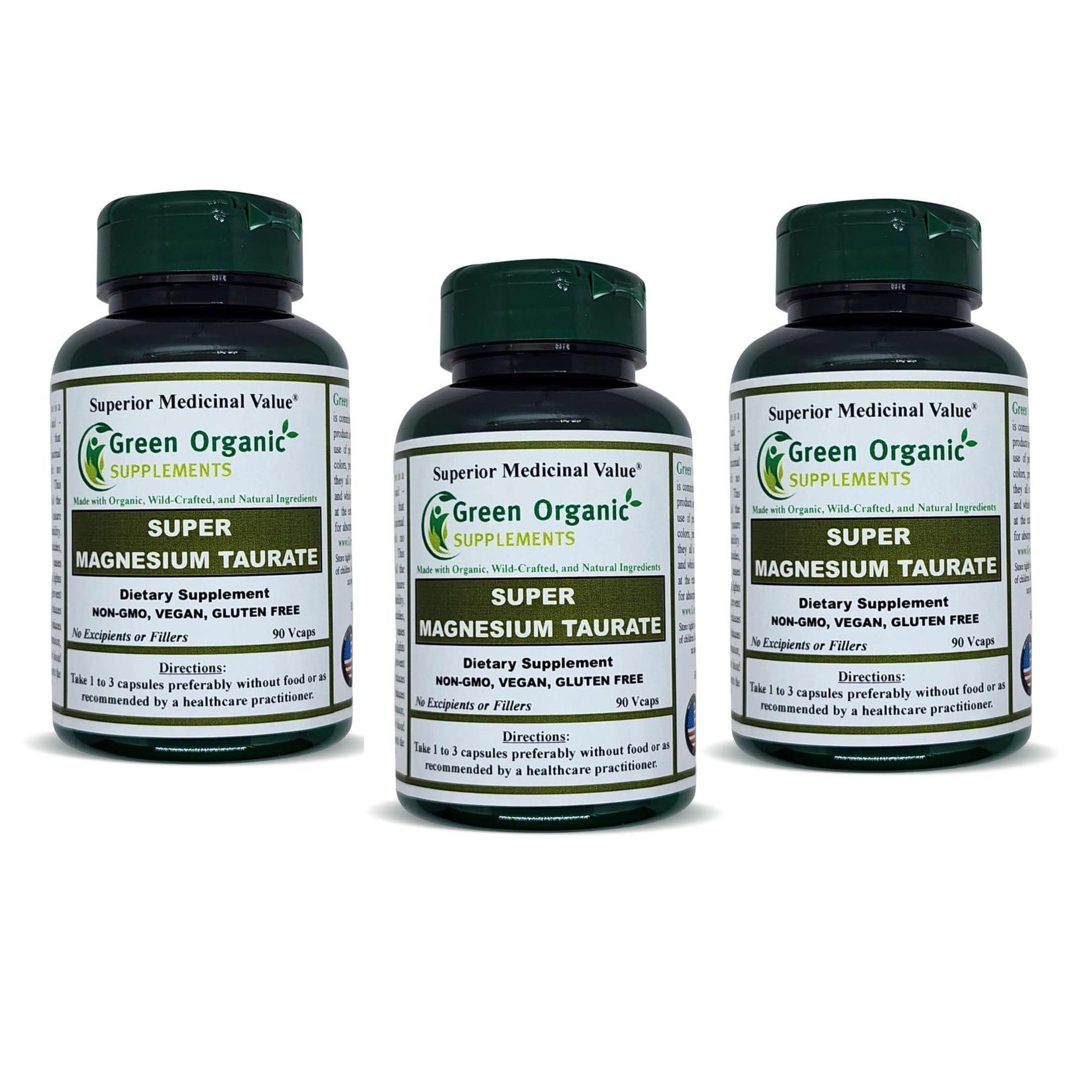 Green Organic Supplements Magnesium Taurate Capsules 270 Capsules