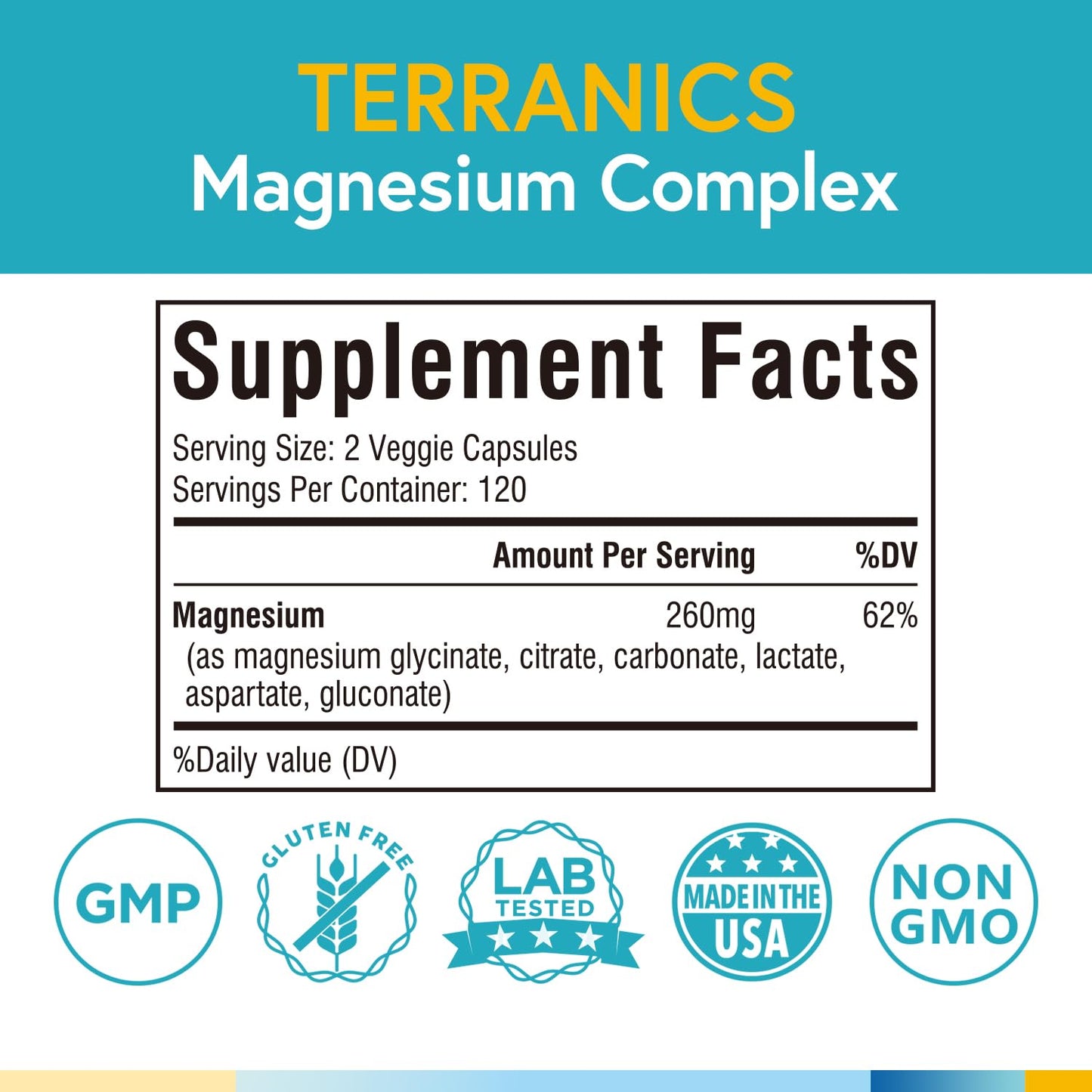 Terranics Magnesium Complex Capsule, 240 Capsules