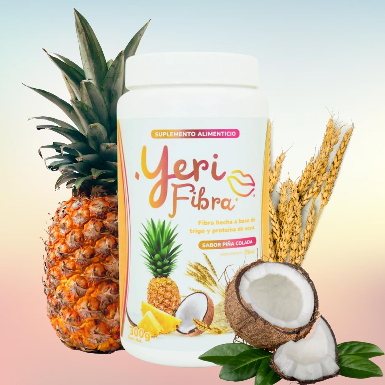 YERI FIBRA Piña Colada Daily Fiber Powder, 10 Servings