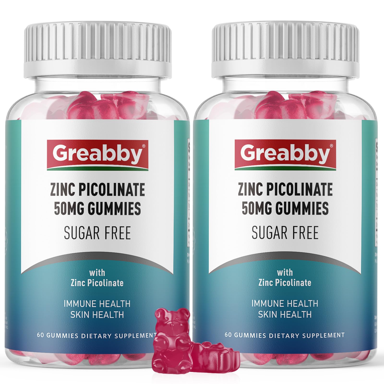 GREABBY Zinc Picolinate 50 mg Gummy, 120 Count