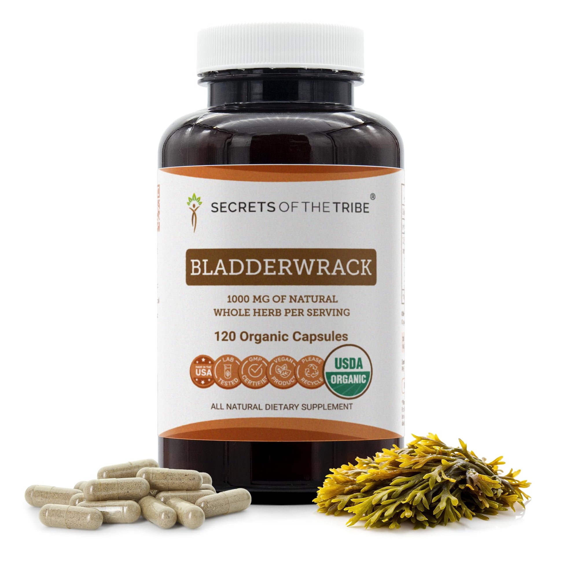 Secrets of the Tribe Bladderwrack Capsules, 120 Count