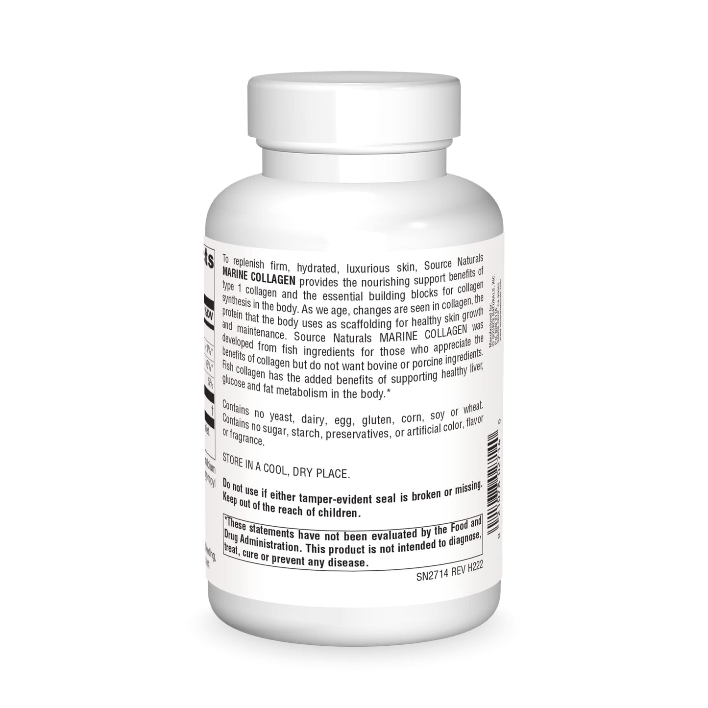 Source Naturals Marine Collagen Healthy Skin Support 240 Tablets