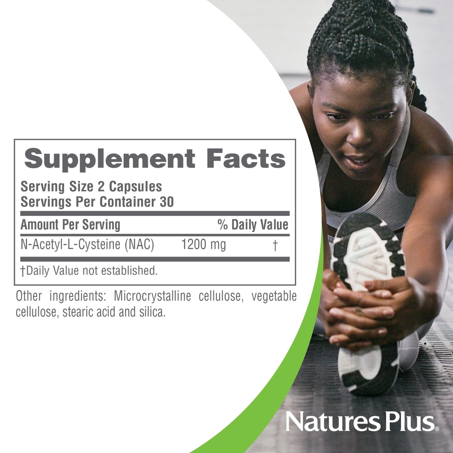 NaturesPlus PRO NAC 1200 mg Capsules 60