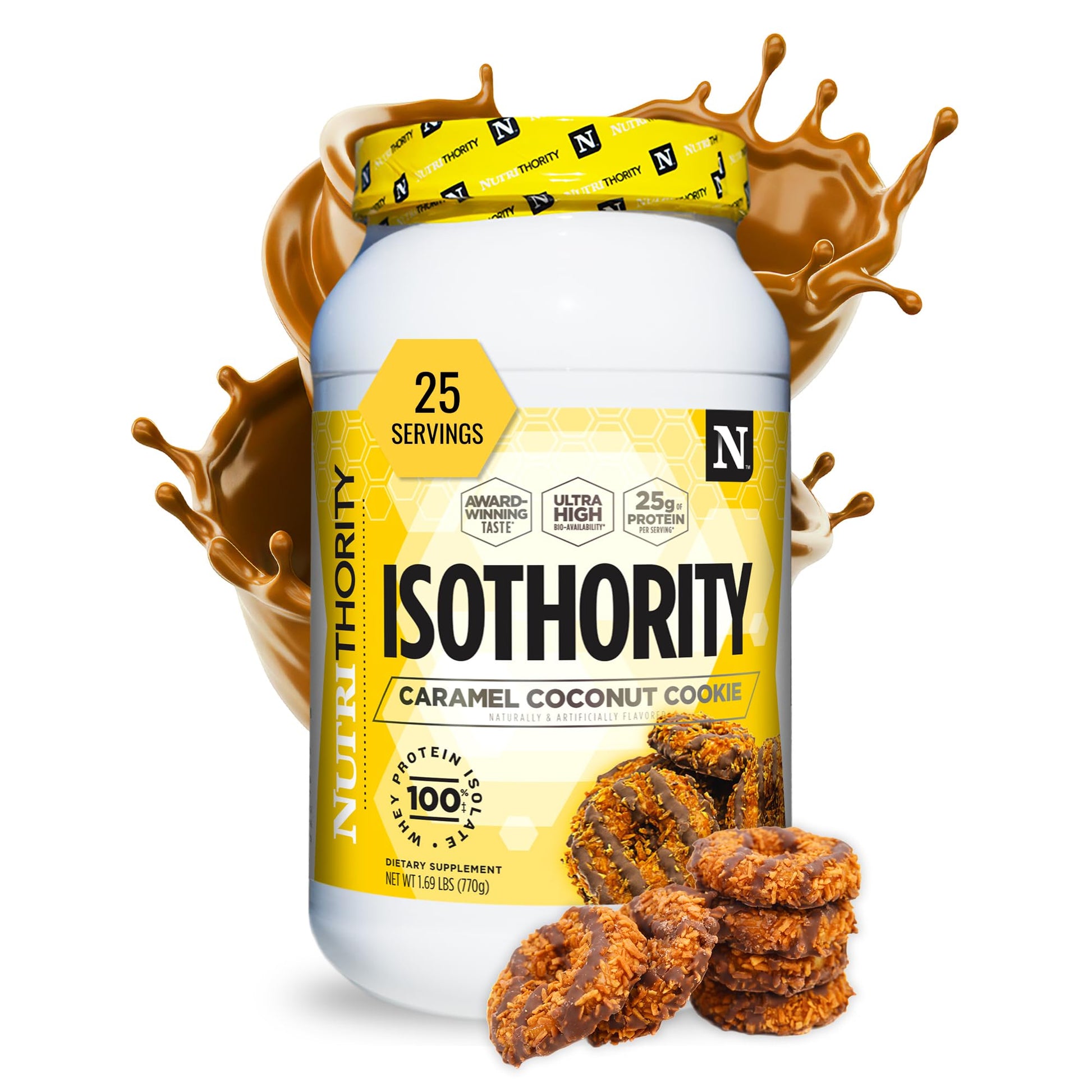 Nutrithority Isothority Isolated Whey Protein Powder 32 Servings