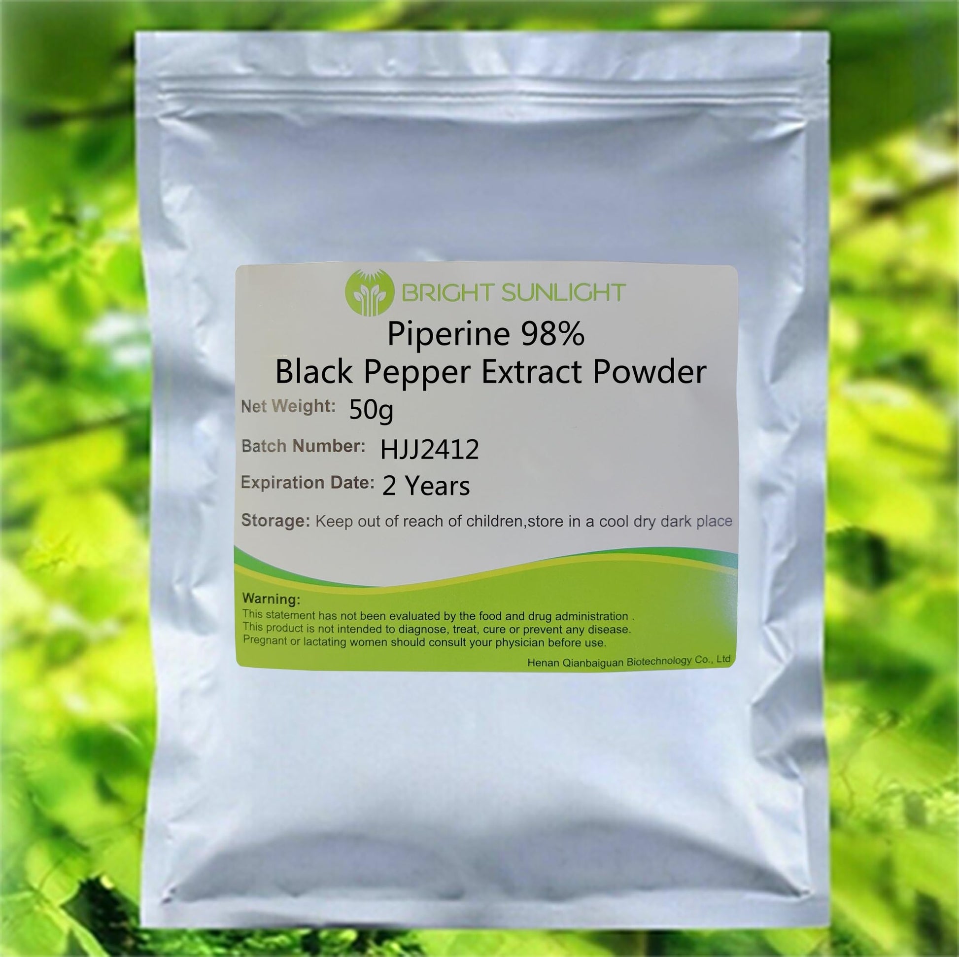 Bright sunlight Piperine 98% Black Pepper Extract Powder 3.5 Ounces